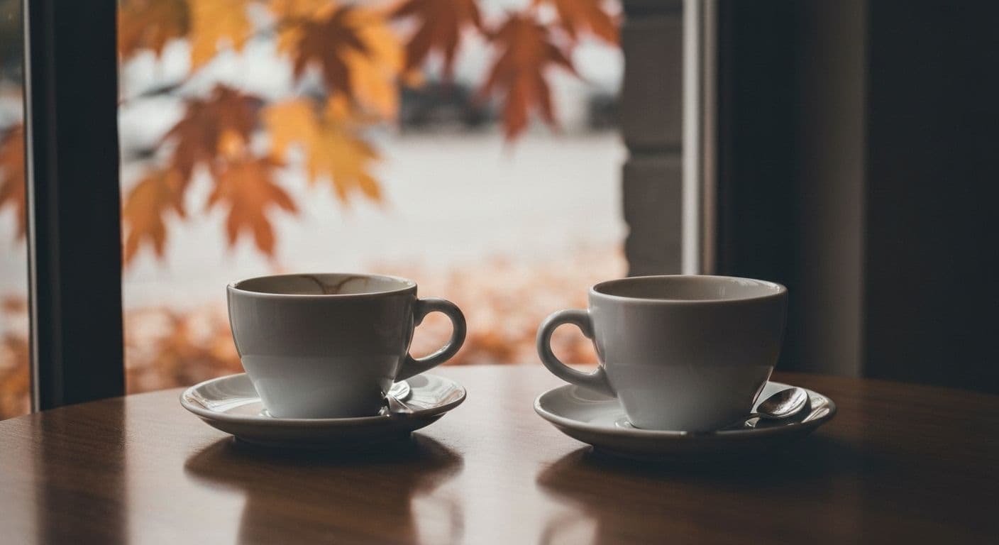 Person reflecting peacefully after a short-term relationship breakup, practicing emotional closure and self-awareness