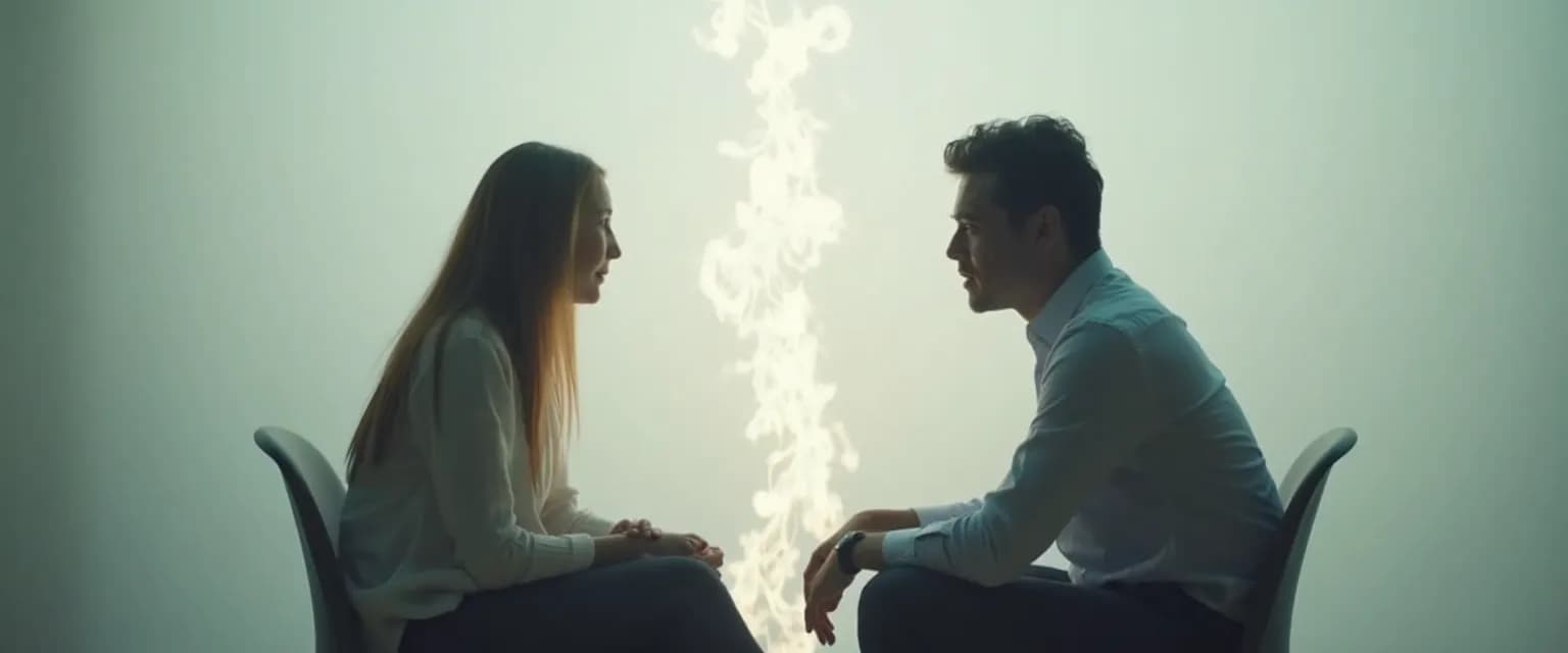 Couple using emotional intelligence for relationships during conflict resolution