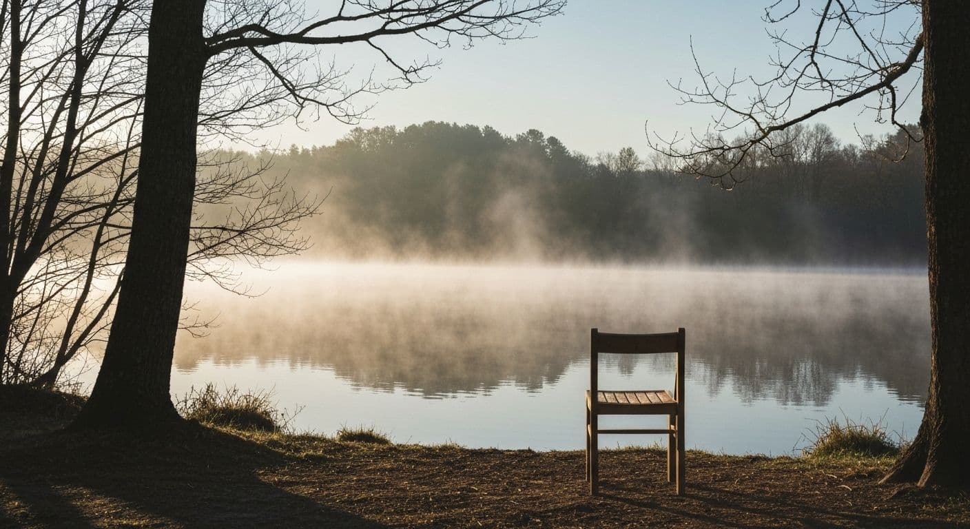 Person practicing grief mindfulness through stillness and present-moment awareness