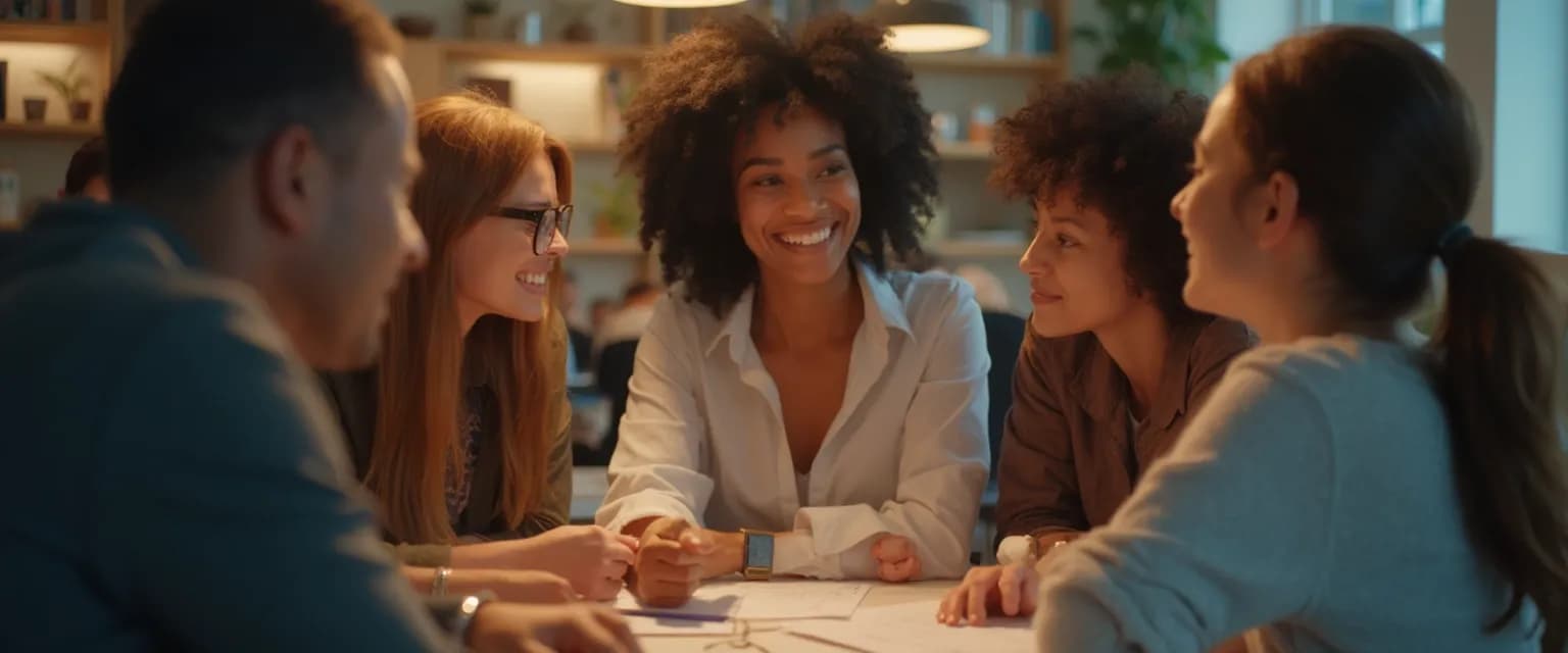 Manager fostering team resilience through emotional intelligence and teamwork exercises