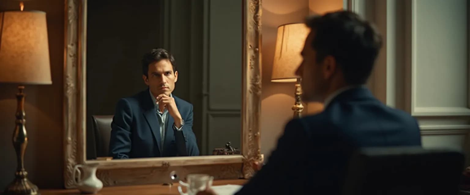 Business leader practicing daily reflection for developing self-awareness in leadership