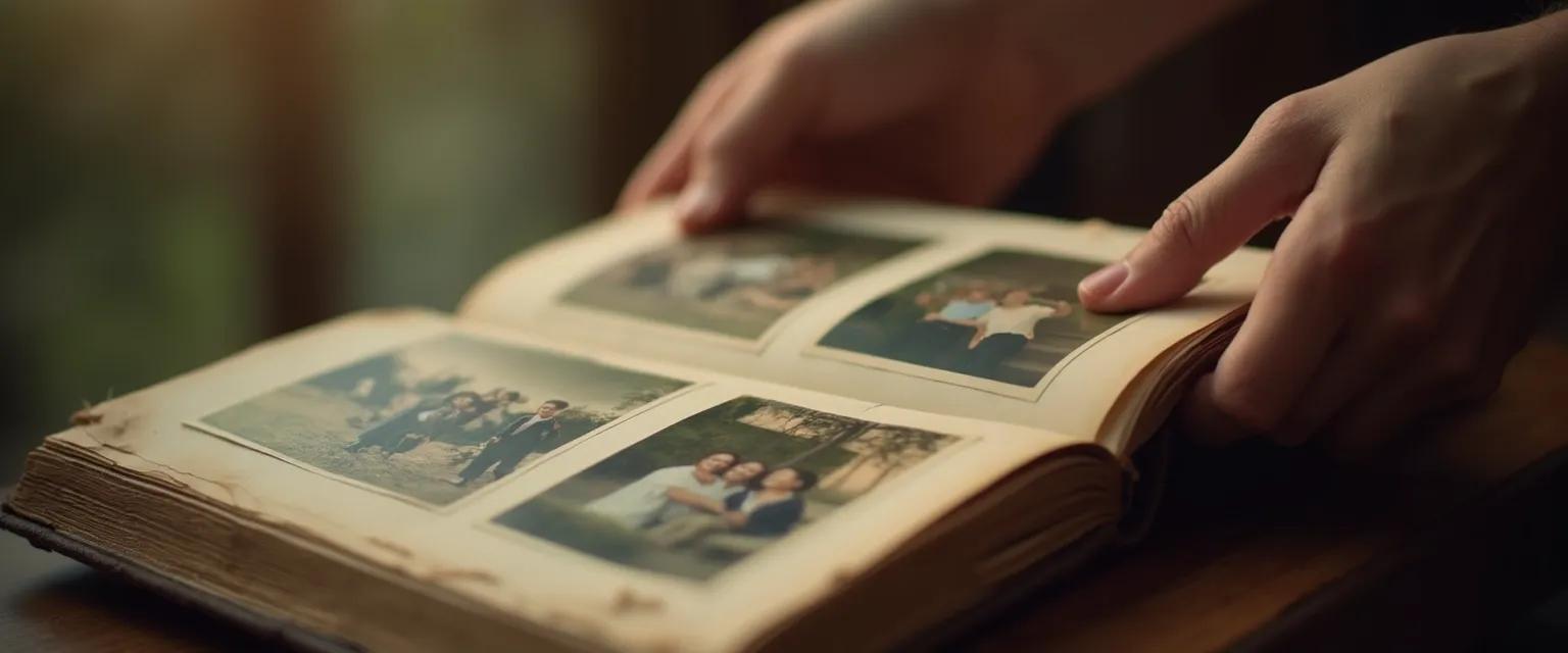 Person researching family ancestry to understand anxiety patterns and emotional responses