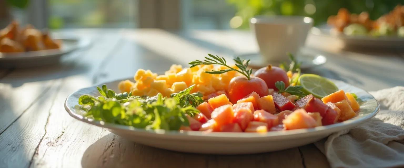 Woman enjoying meal while practicing mindful eating for better mindset health