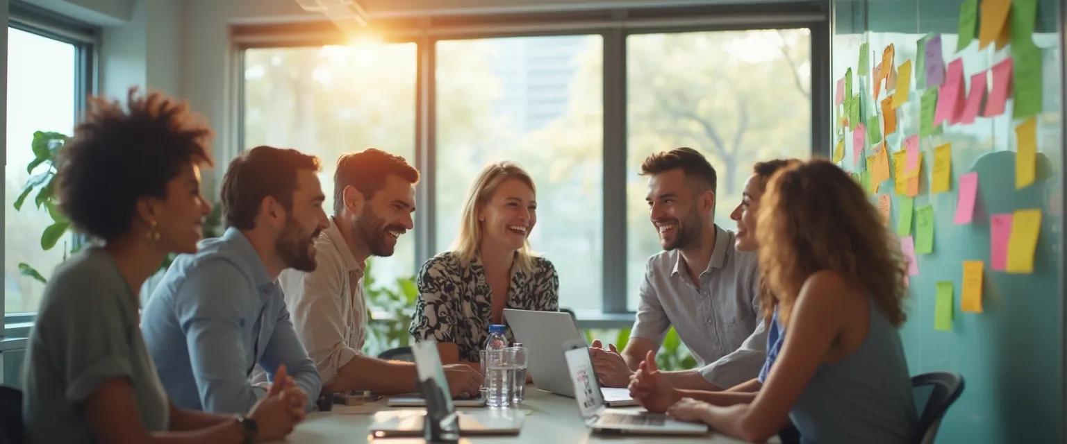 Team participating in creative Self-Esteem Awareness Month activities in the workplace