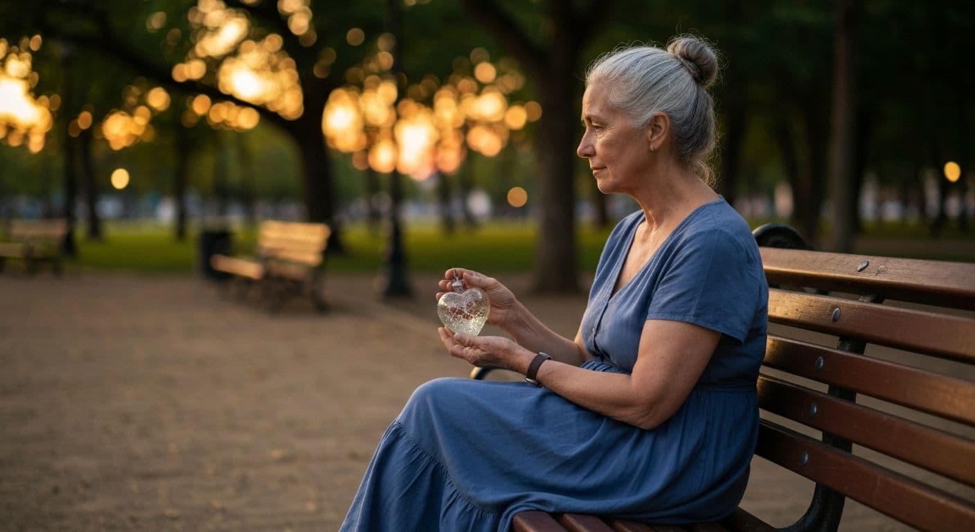 Person sitting peacefully reflecting on how to overcome a broken heart with self-compassion and patience