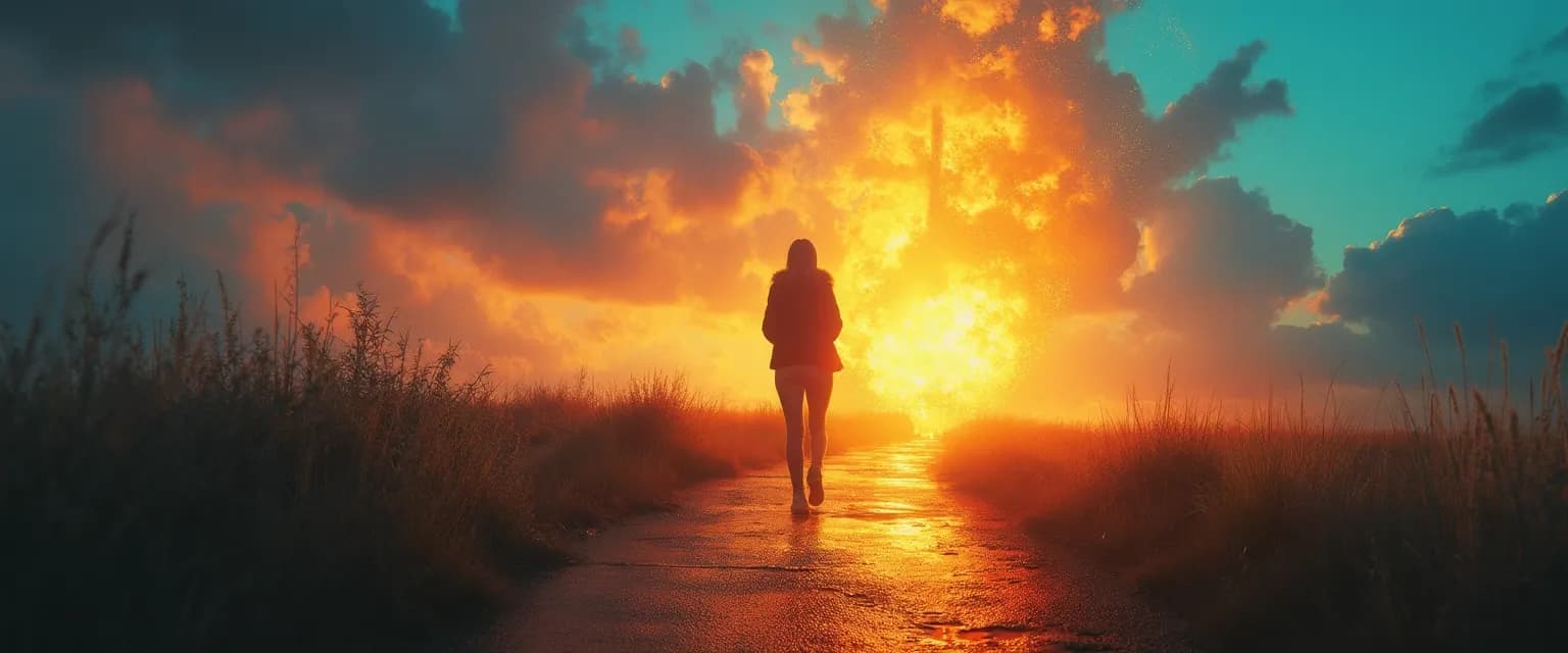 Person embracing both joy and sadness, breaking free from the 'always be happy' mindset