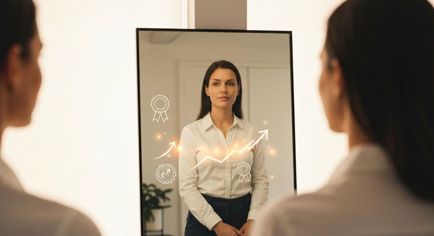 Person reflecting on self awareness learning to know oneself for personal growth and success