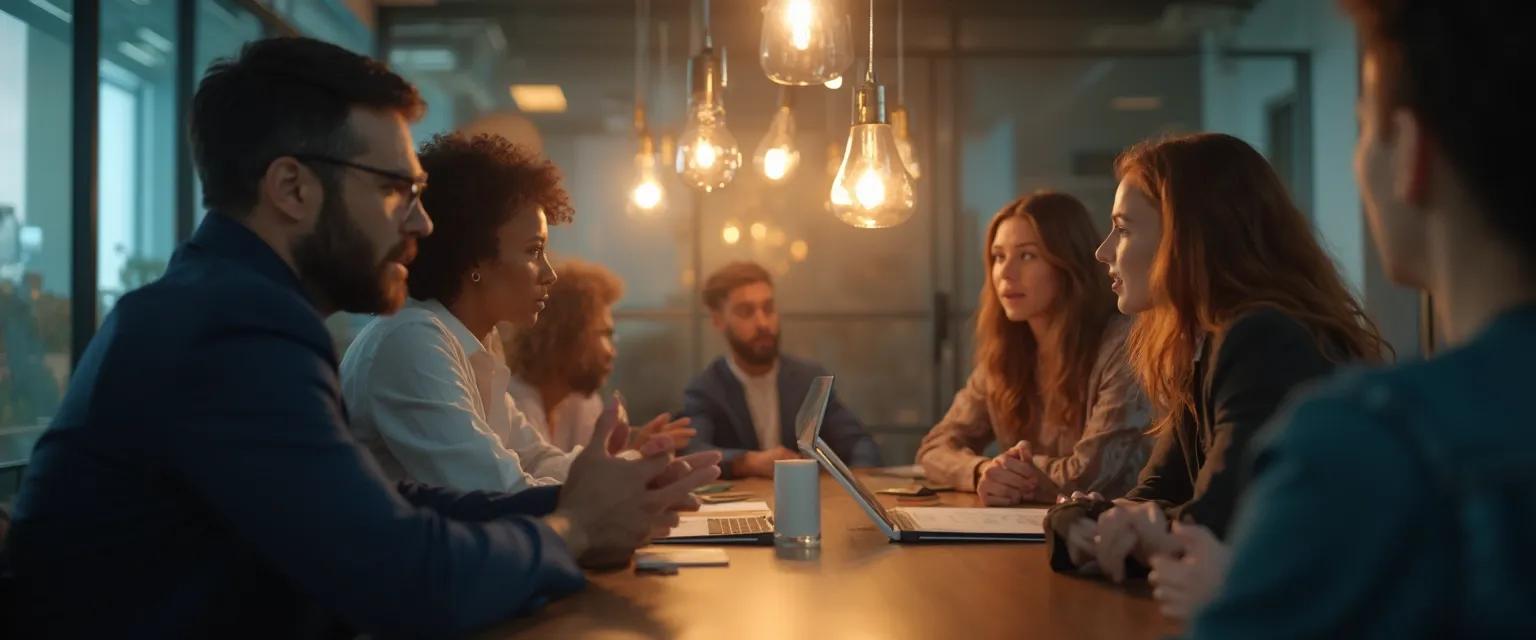 Professional demonstrating self-awareness examples in the workplace during a team meeting