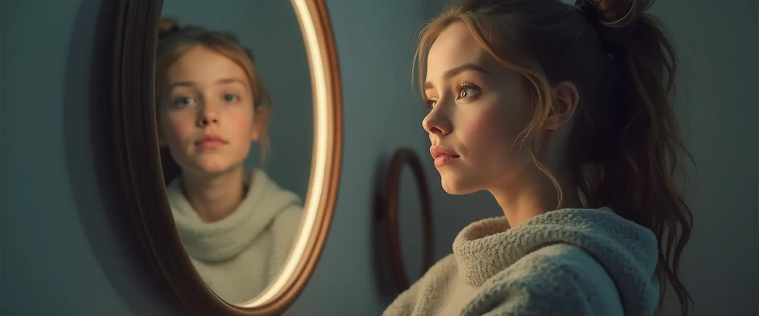 Person receiving feedback that shows how self-awareness comes from others' perspectives