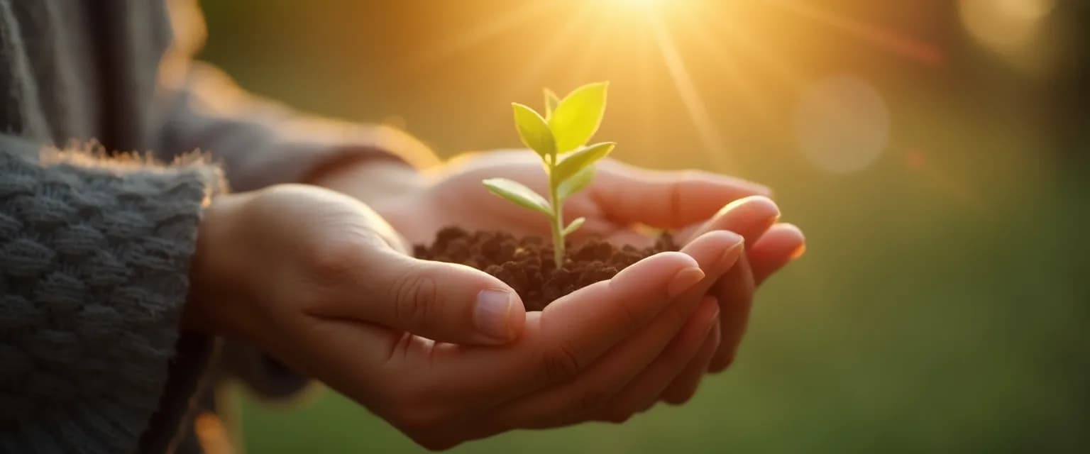 Person practicing self-compassion to build resilience during a challenging moment