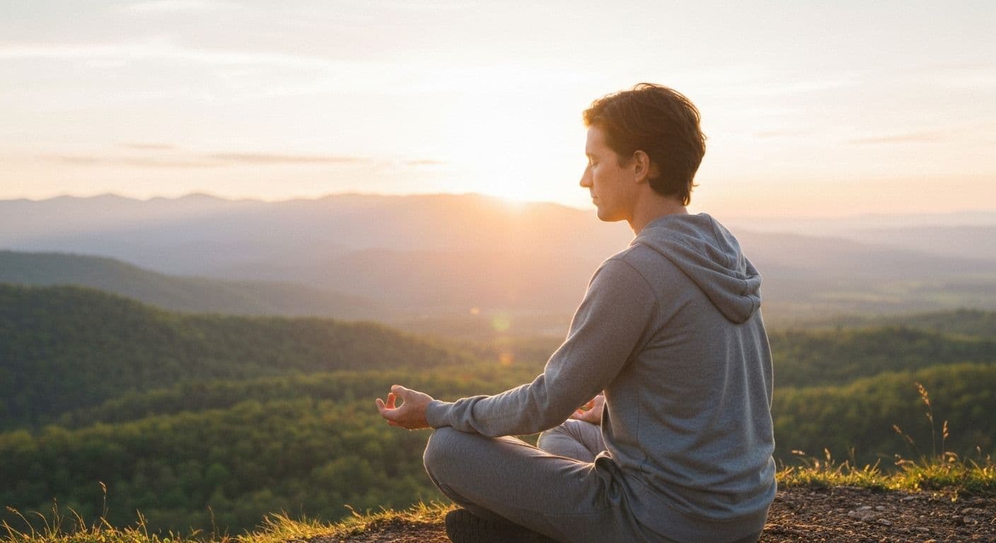 Person experiencing big mind thinking perspective while remaining calm amid daily irritations