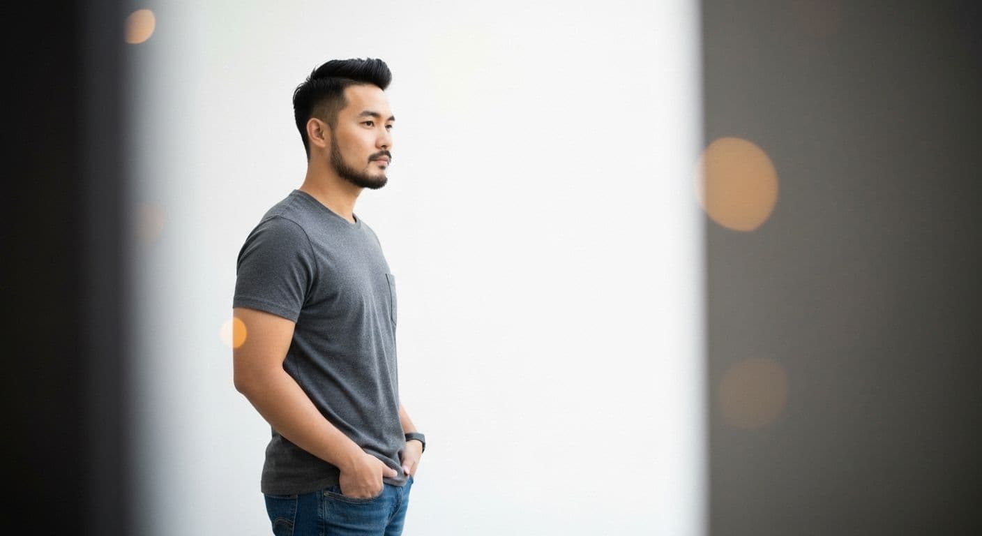 Person reflecting on self awareness personality traits through daily observation and natural interactions