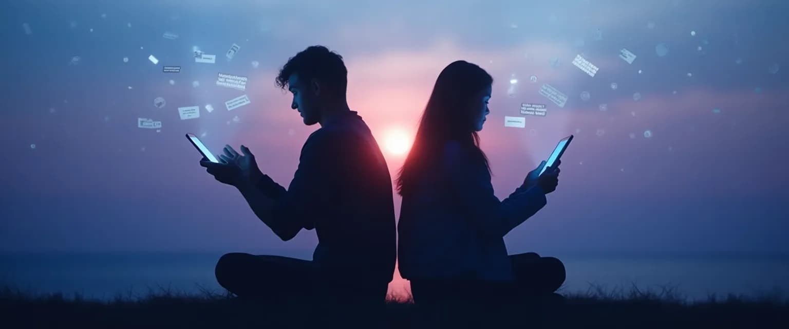 Person protecting mental health during breakup using Reddit communication techniques