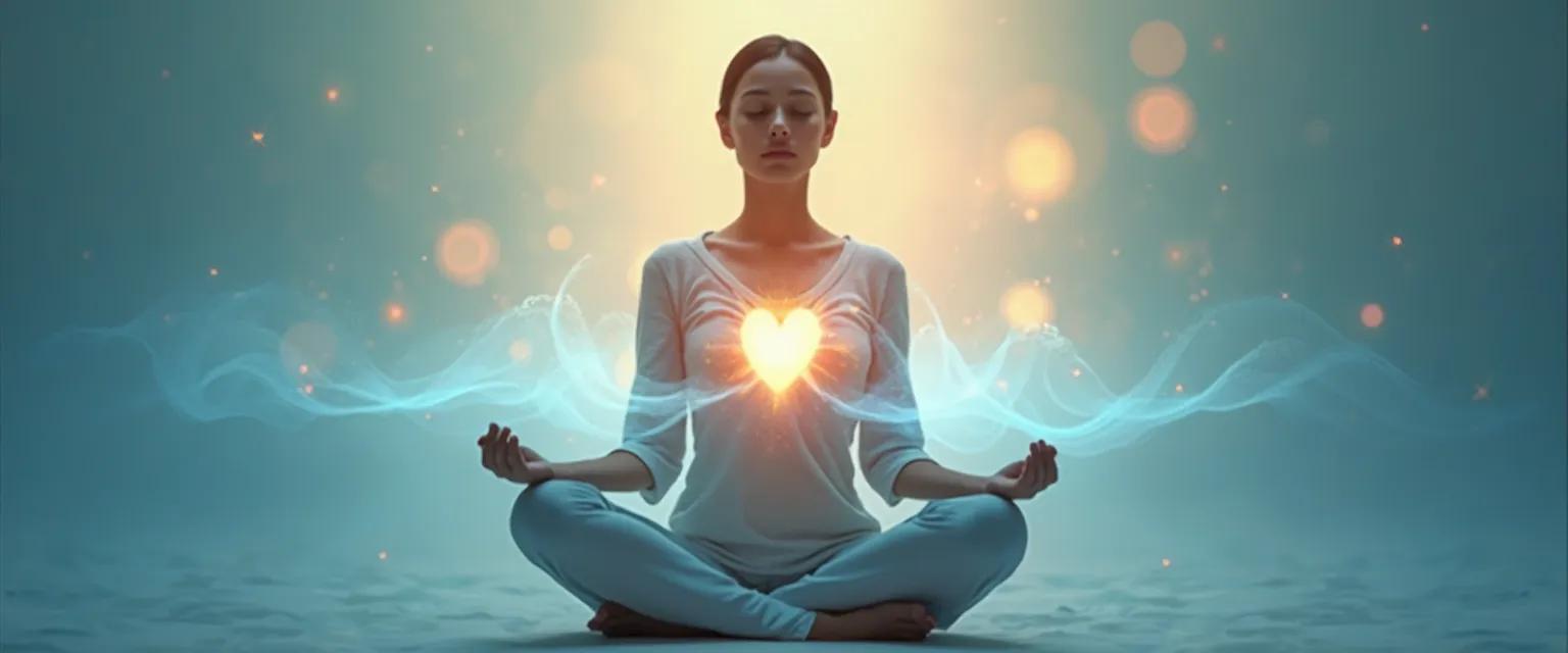 Person practicing deep self-awareness by mindfully connecting with body signals