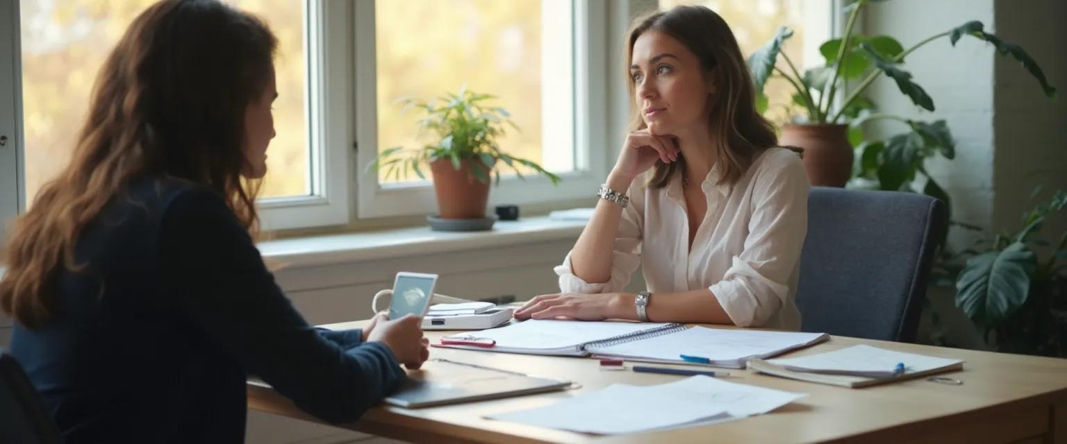 Introverted leader using emotional intelligence and leadership skills during a team meeting