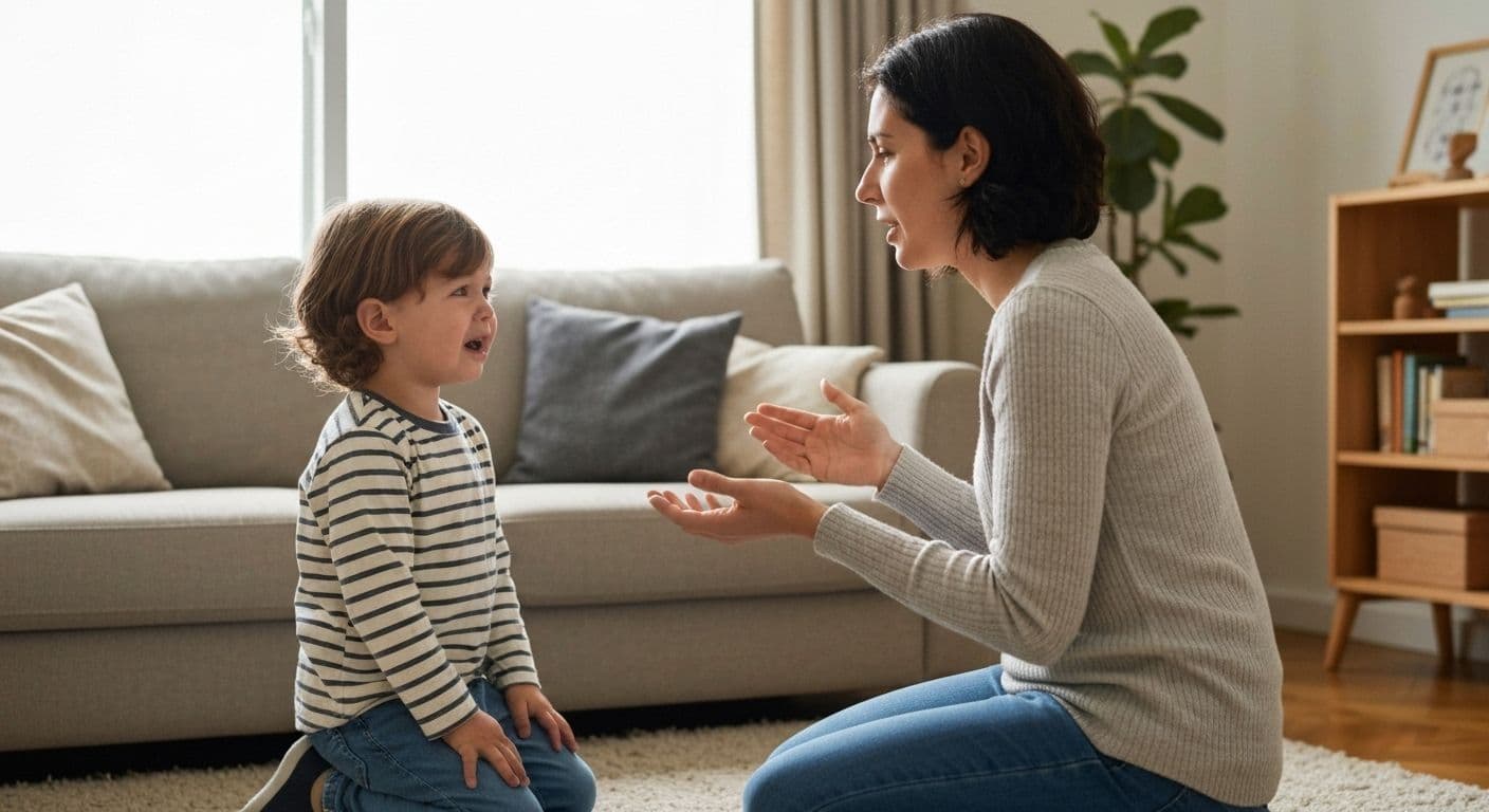 Parent comforting preschooler showing self awareness for preschoolers during emotional moment