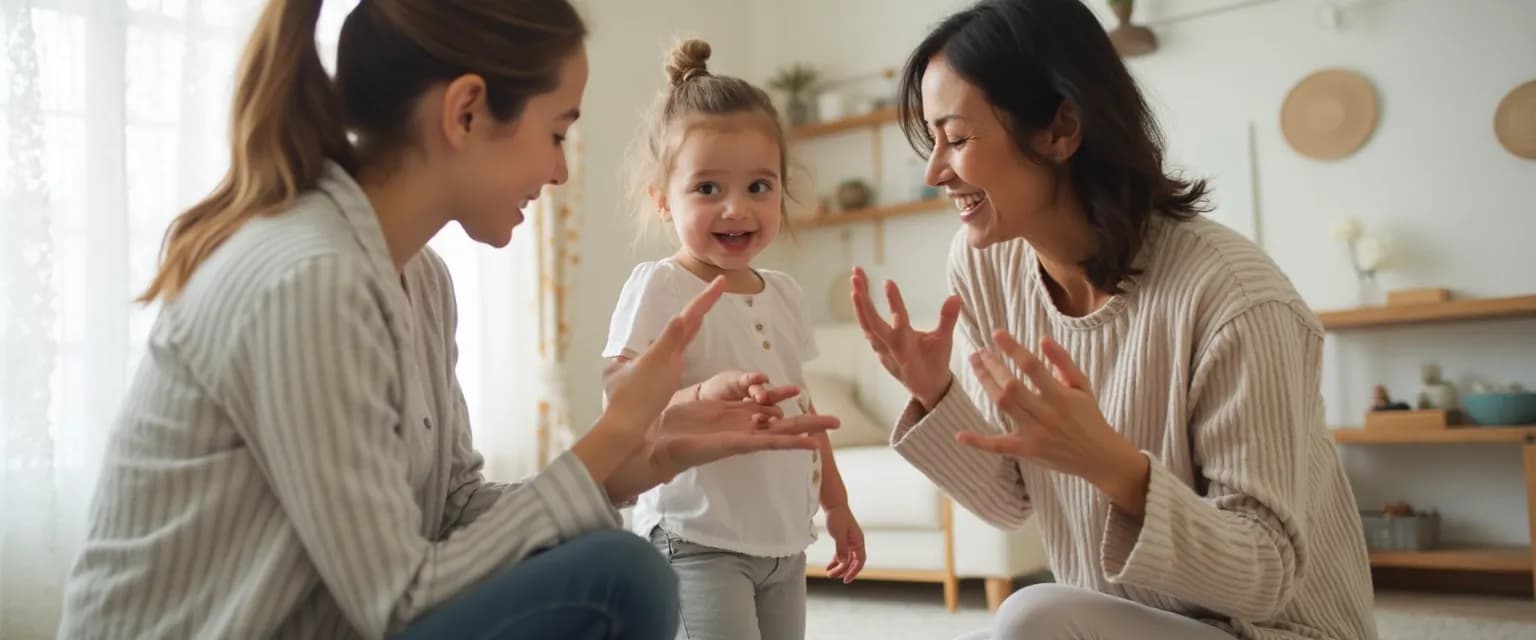 Parent and child building confidence through consistent boundaries