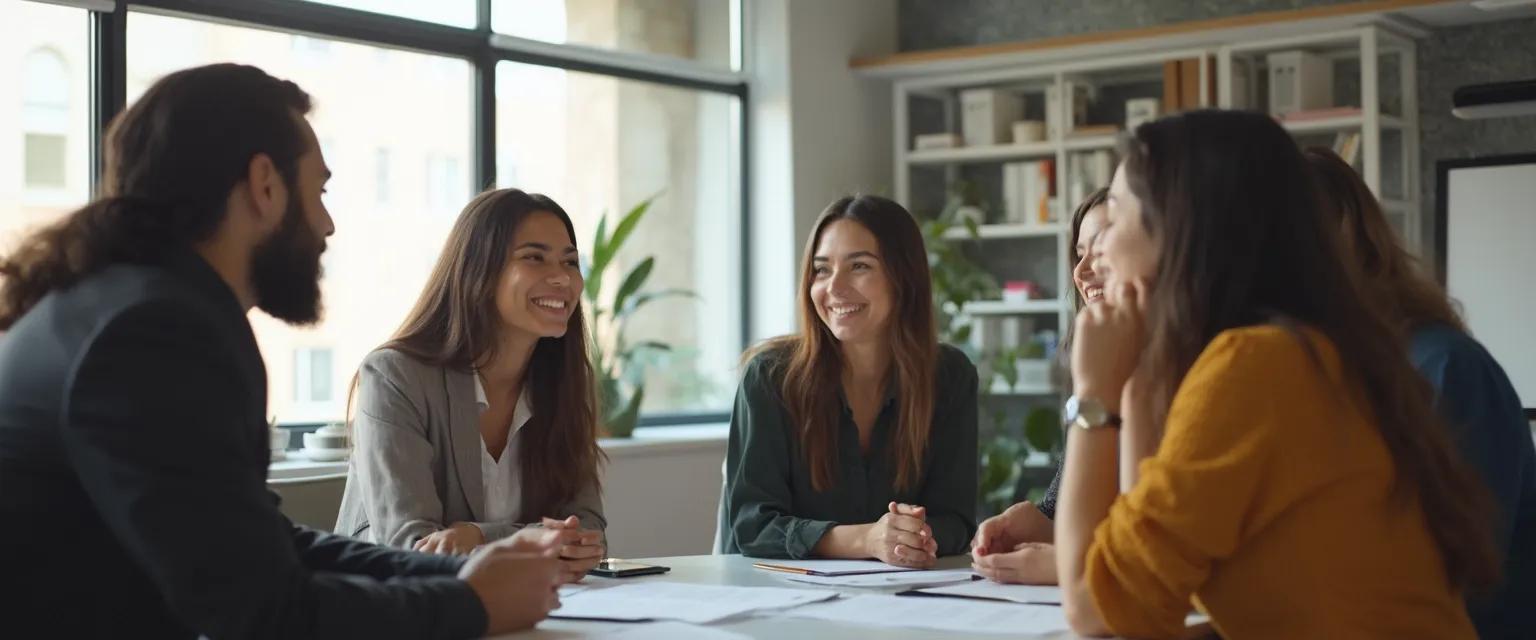 Team experiencing transformative emotional intelligence corporate training session