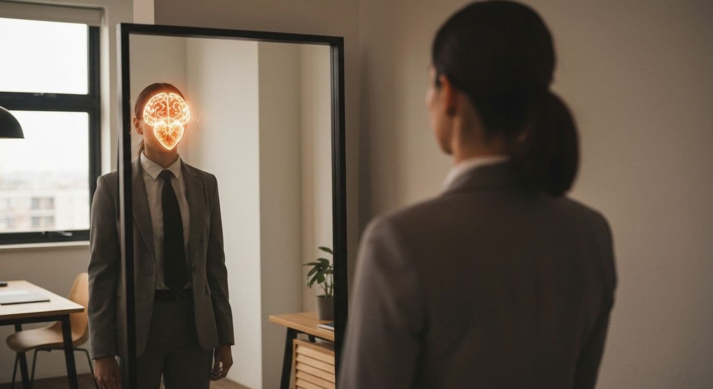 Professional reflecting on career growth showing how self awareness is the knowledge of personal strengths and patterns