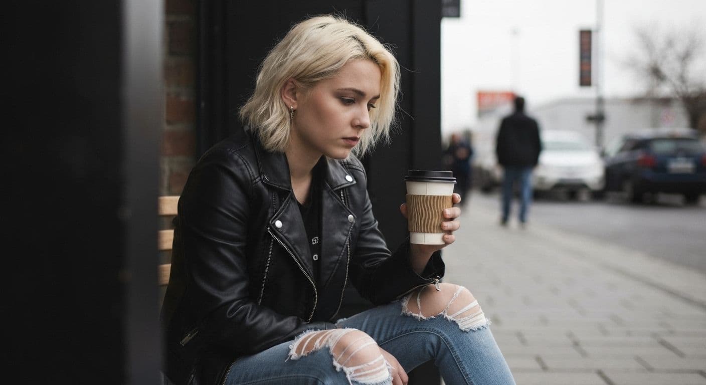 Person looking at phone contemplating breakup comment from ex with thought bubbles showing common mistakes