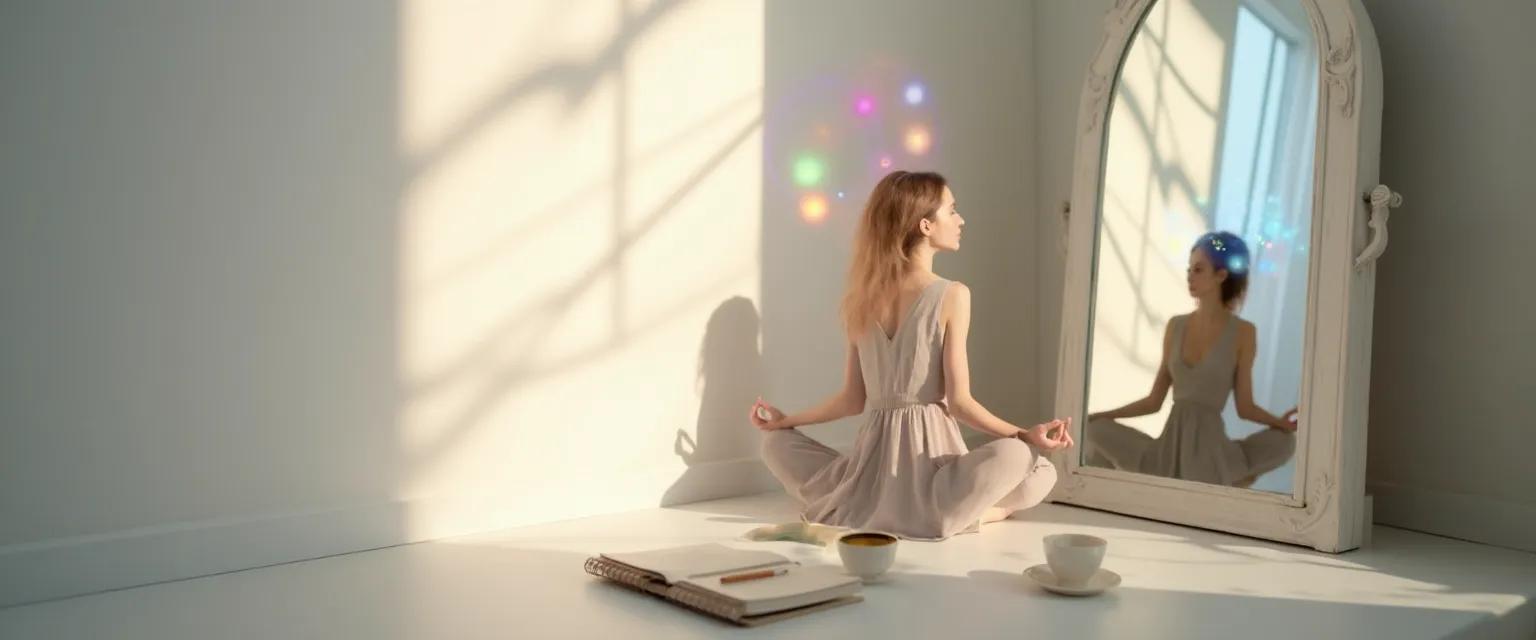 Person practicing self-awareness techniques for better mental health