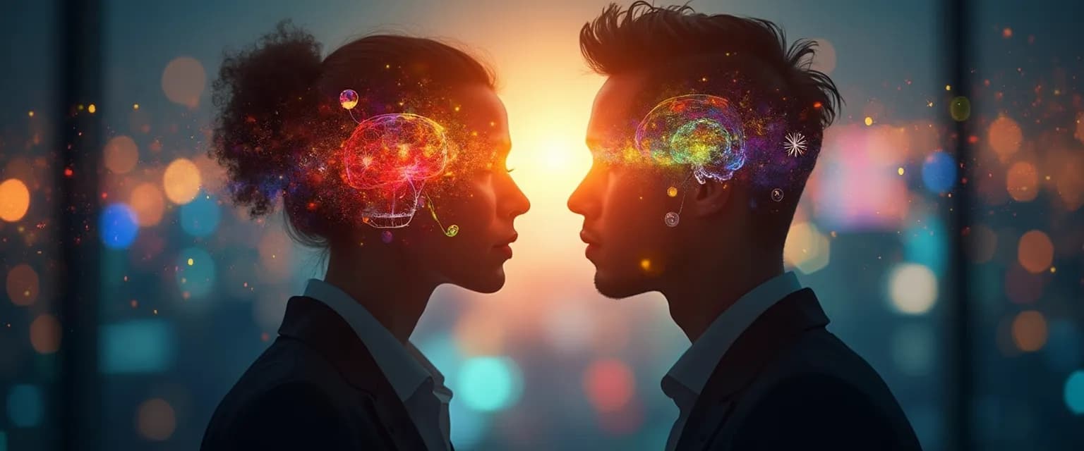 Team members using emotional intelligence and teamwork to transform conflict into creative solutions