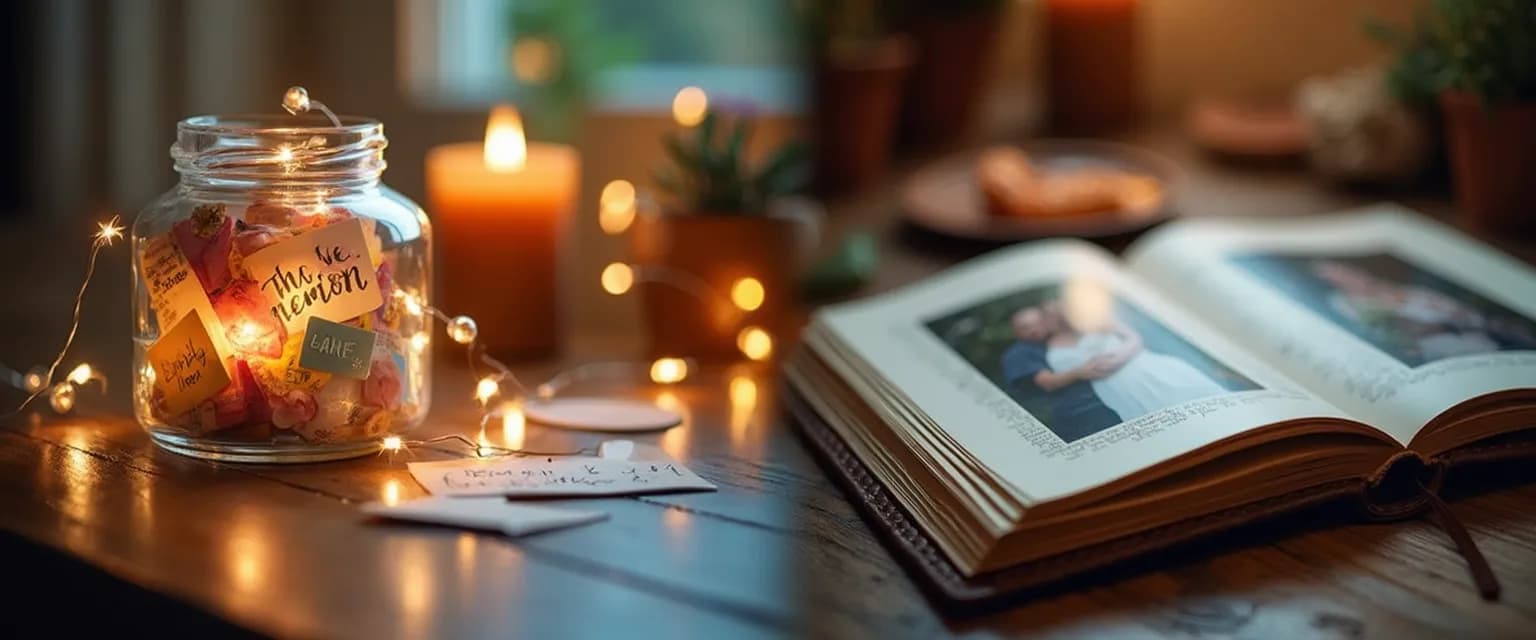 Memory jar and photo album gifts to send to a grieving friend