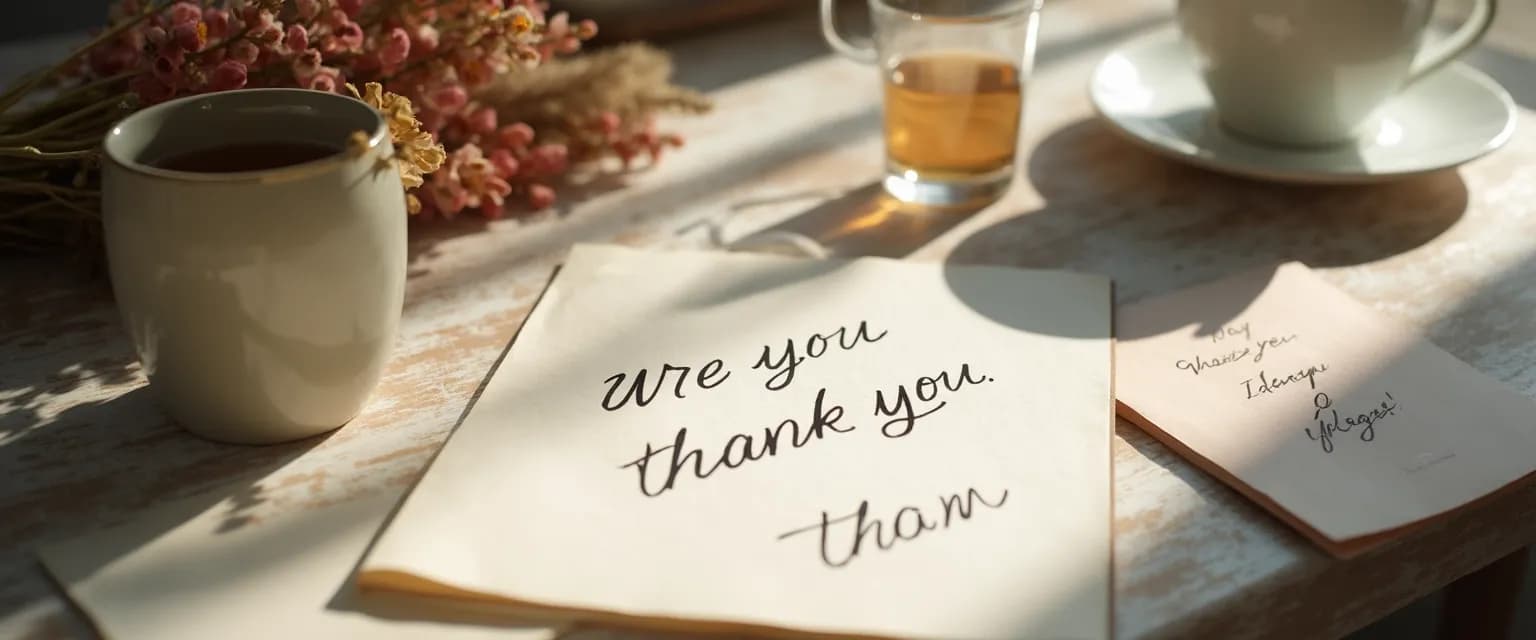 Handwritten sympathy card messages thank you notes with thoughtful personal touches