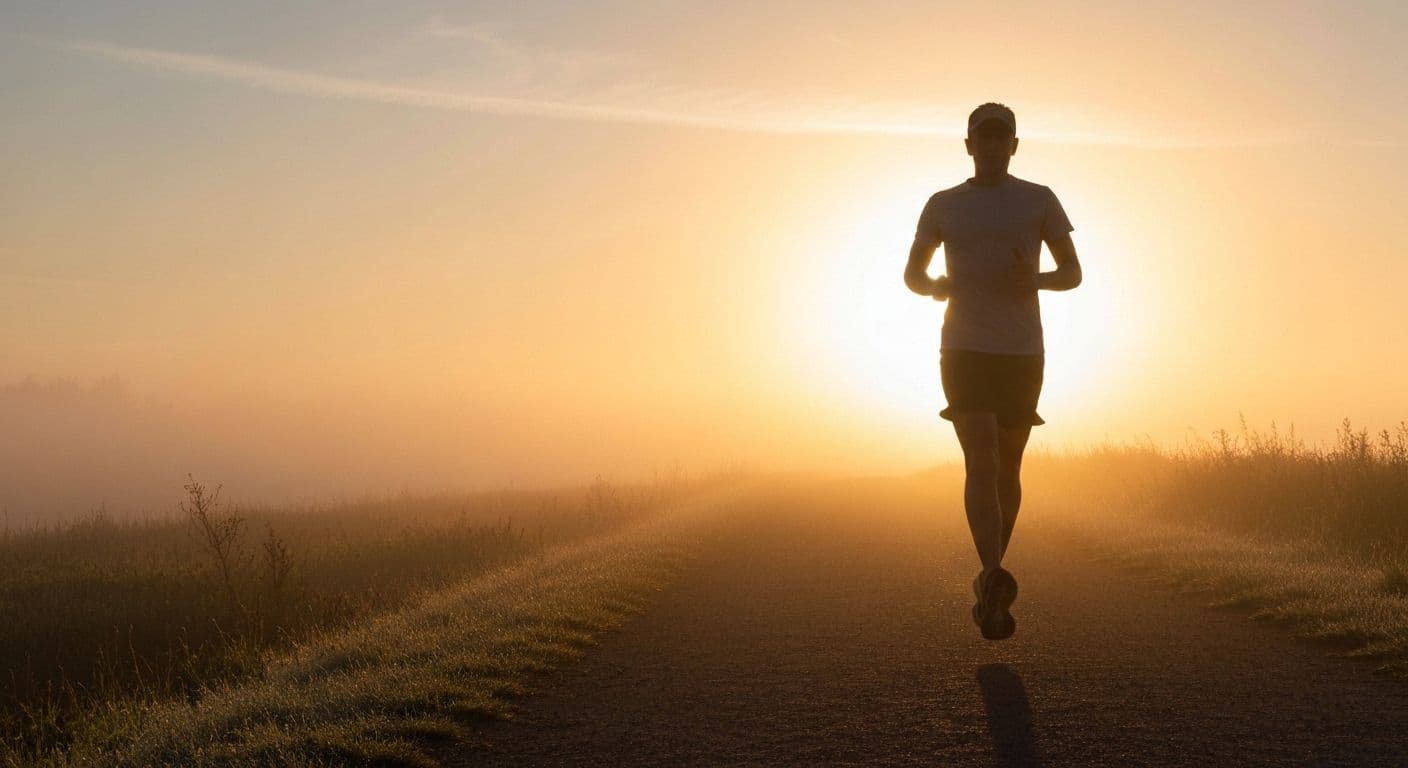 Person exercising outdoors to manage severe depression after breakup through physical movement