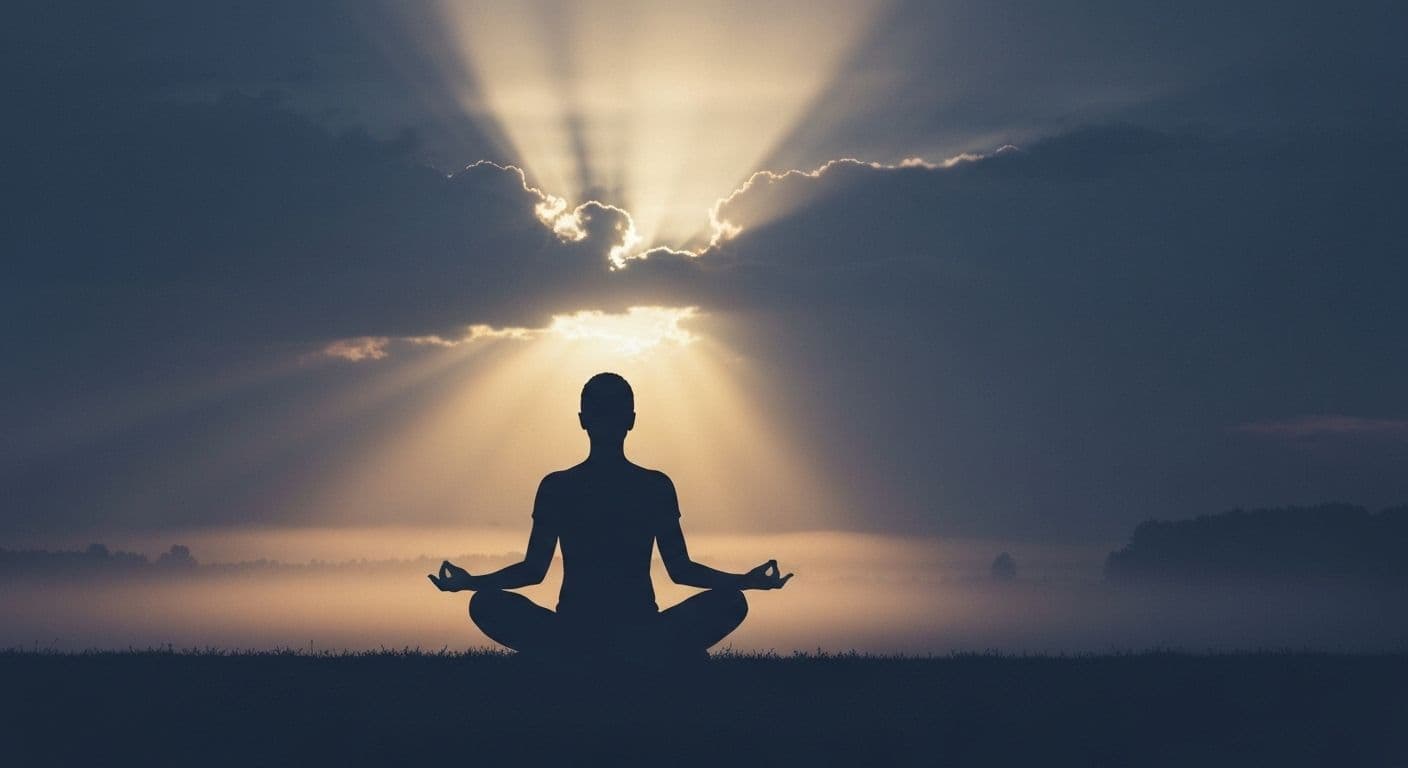 Person finding inner peace after heartbreak through mindful reflection and emotional healing