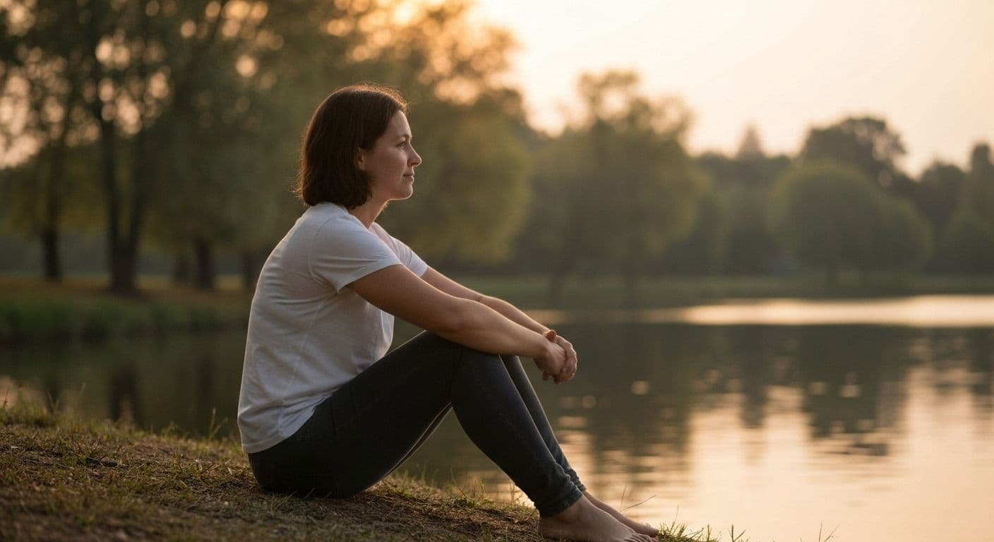 Man reflecting thoughtfully with coffee, illustrating healthy breakup advice for guys who want genuine emotional recovery