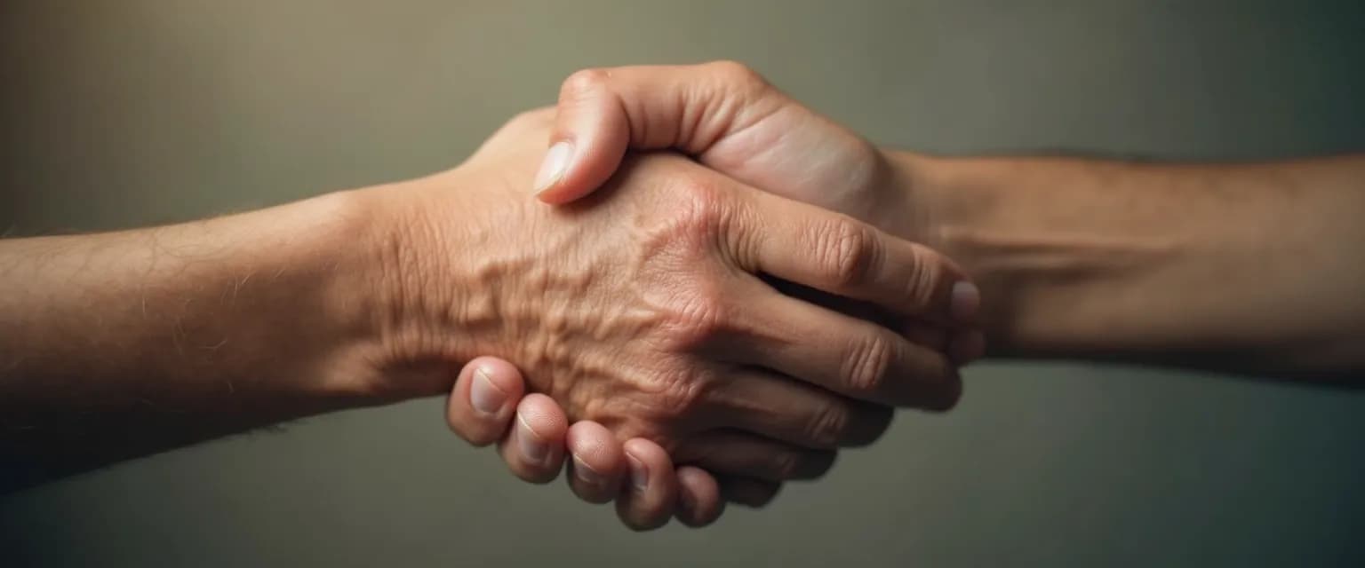 Friend offering silent support when a friend's parent is dying