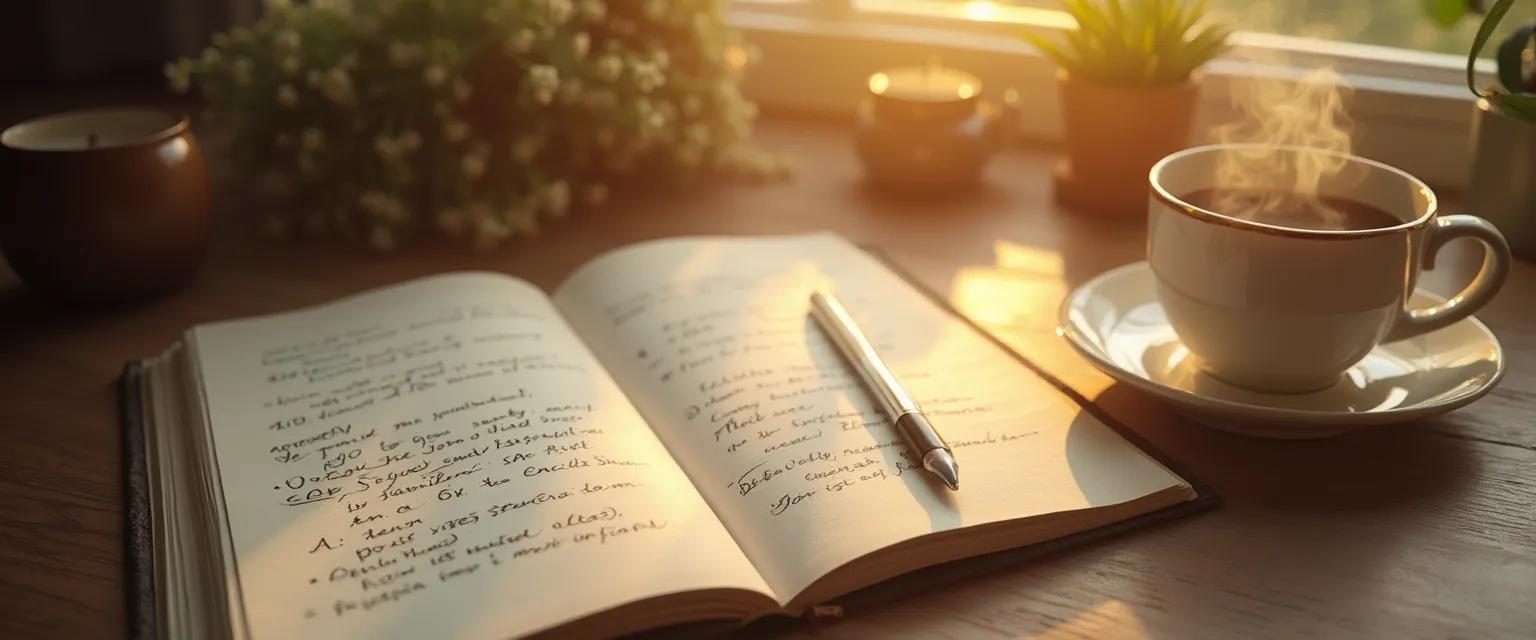 Person practicing daily reflection for self-awareness and acceptance