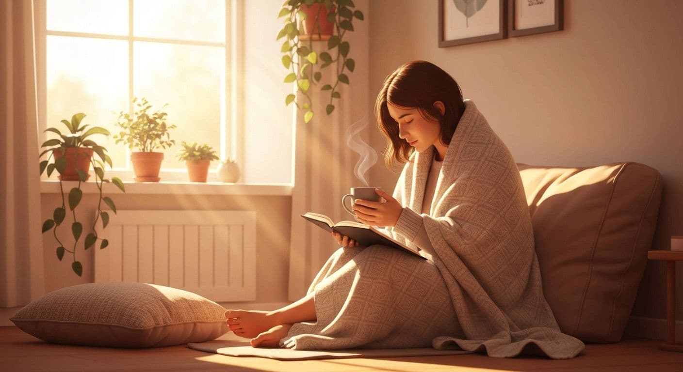 Person practicing compassionate self-care post breakup through mindful reflection and emotional wellness activities