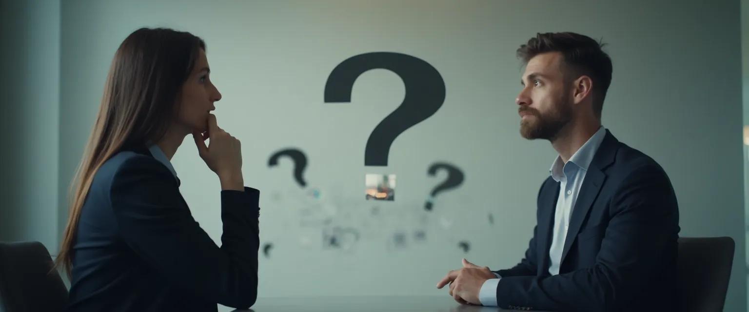 Interviewer asking questions to assess candidate self awareness of deficits during job interview