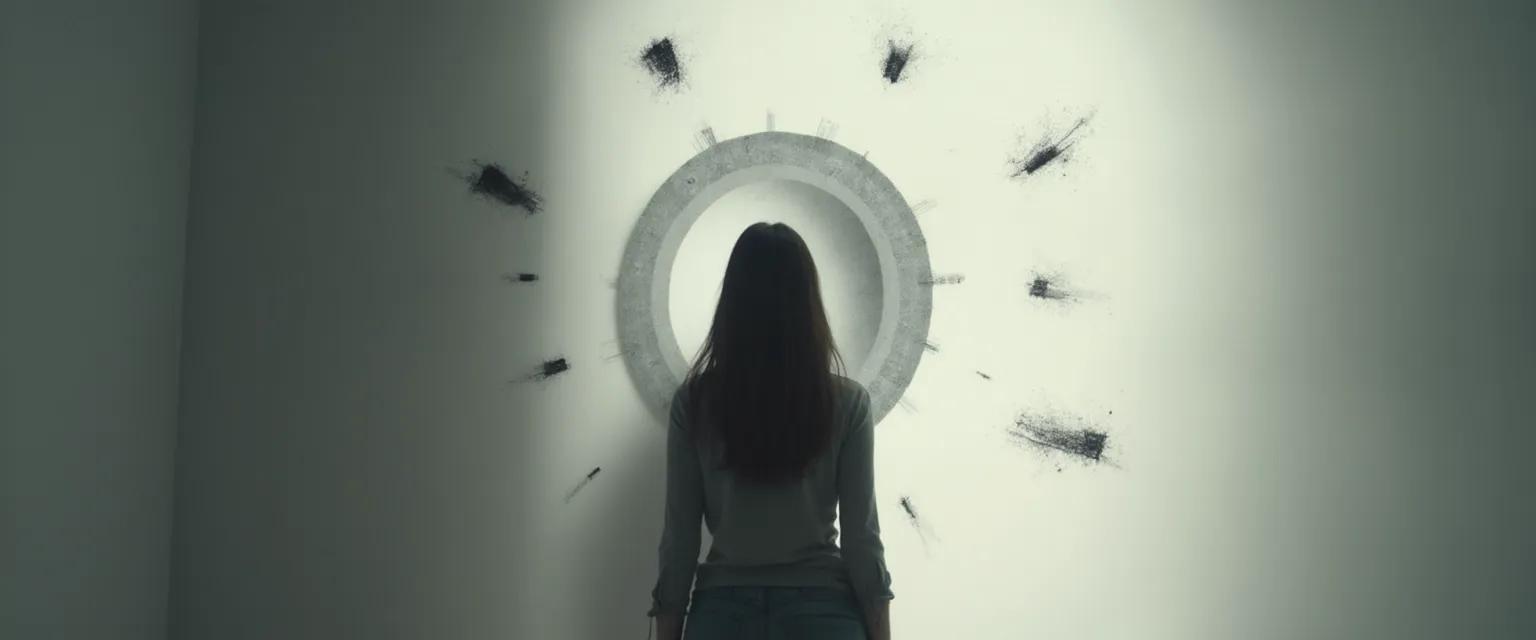 Person removing barriers to self-awareness intelligence with practical exercises