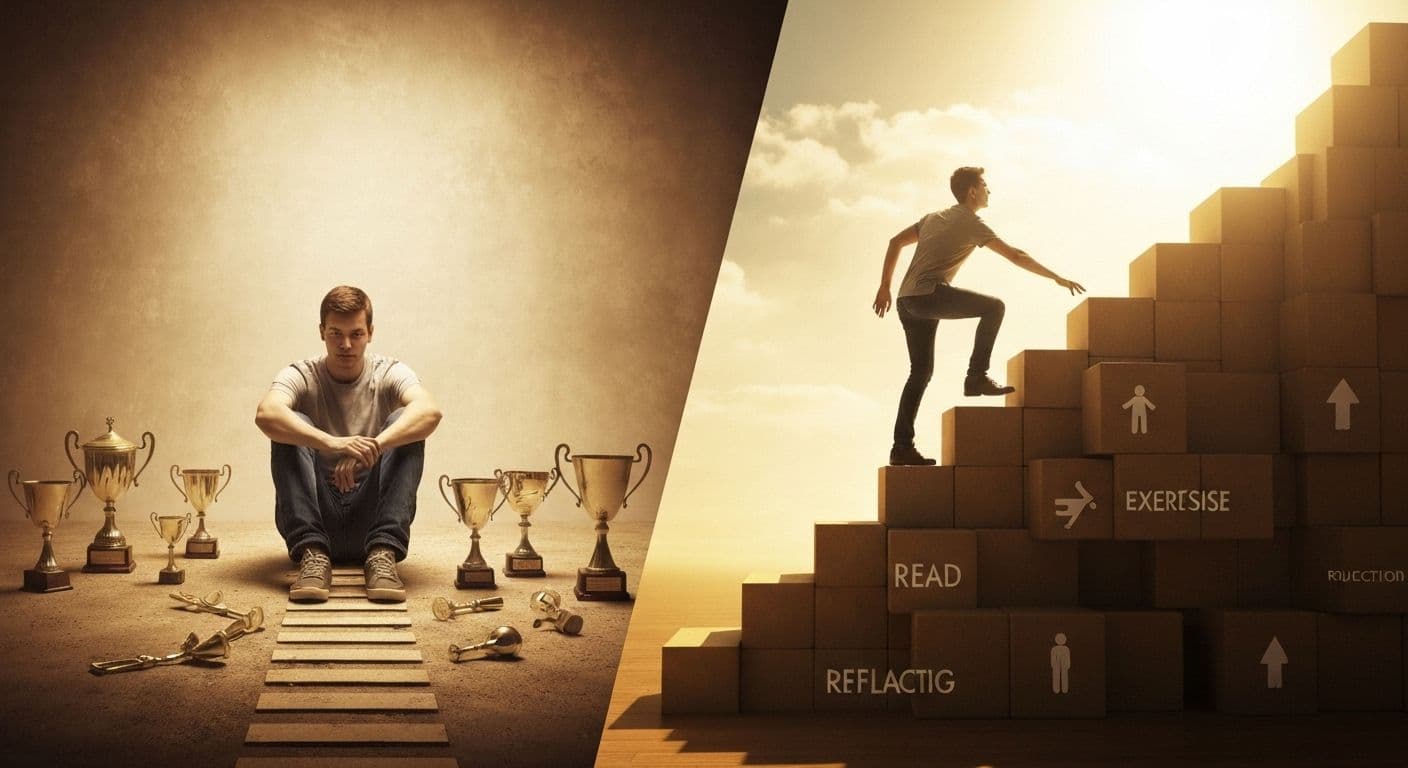 Person building consistent daily habits for mindset growth and emotional development