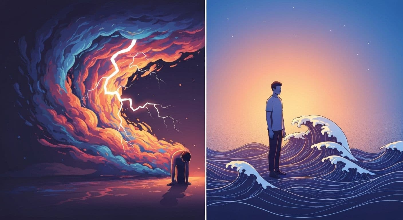 Person experiencing emotional intensity related to BPD and breakups