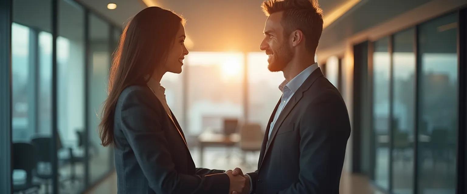 Professional colleagues using emotional intelligence at work examples to resolve workplace conflict