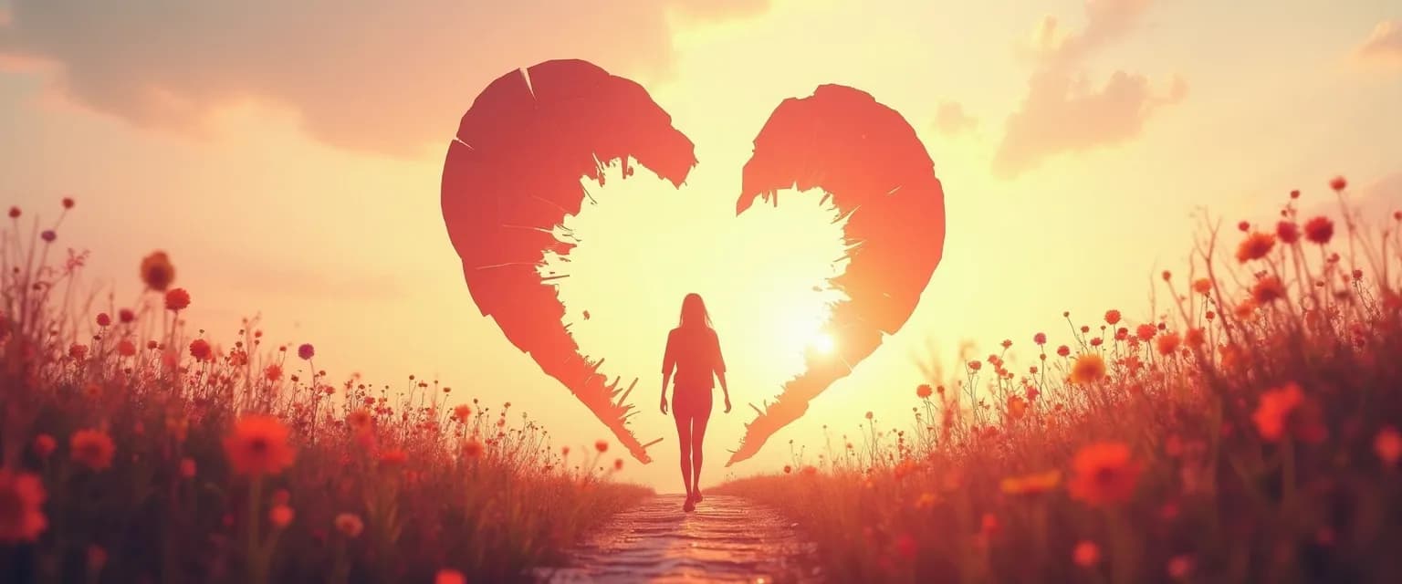 30-day cure for heartbreak transformation process showing daily micro-habits for healing