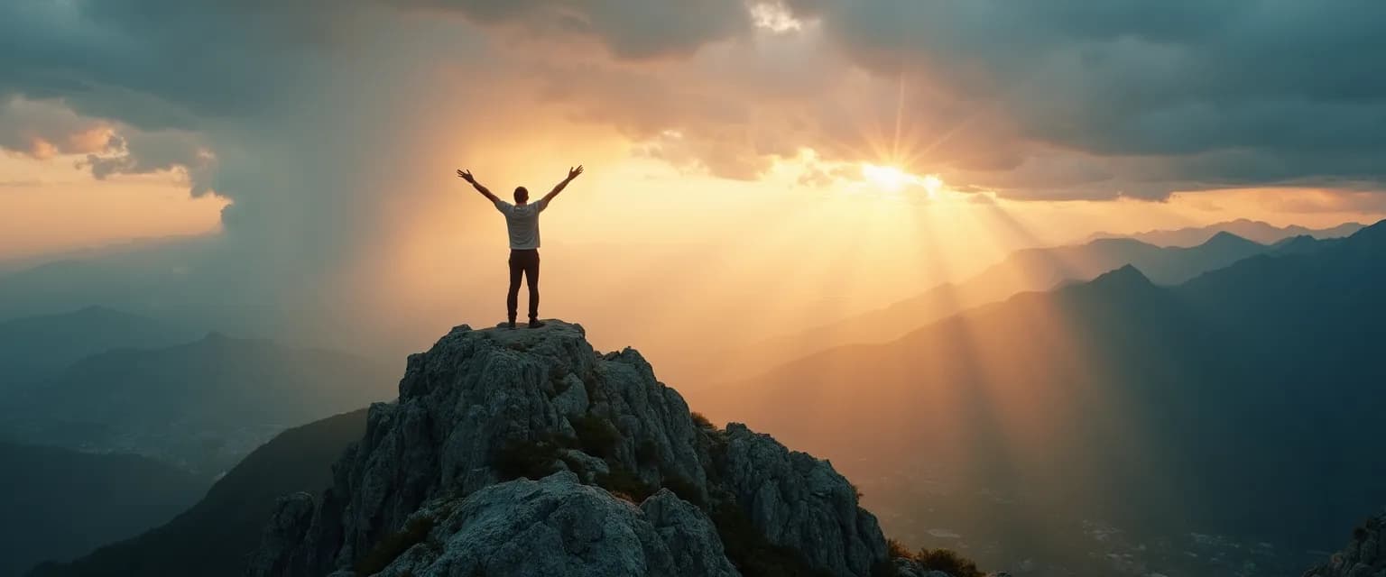 Person demonstrating the fearless mind while confidently facing a challenging situation