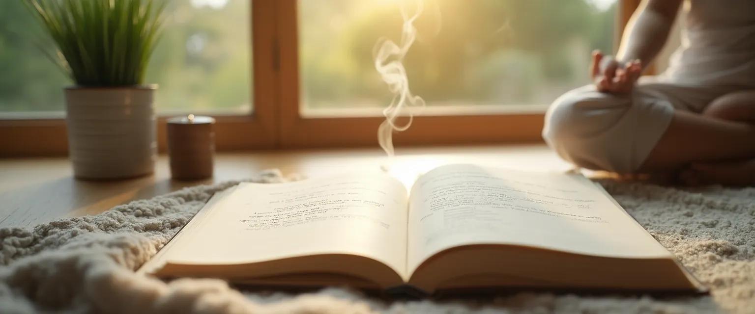 Person creating a personalized self-awareness guided meditation script on their phone