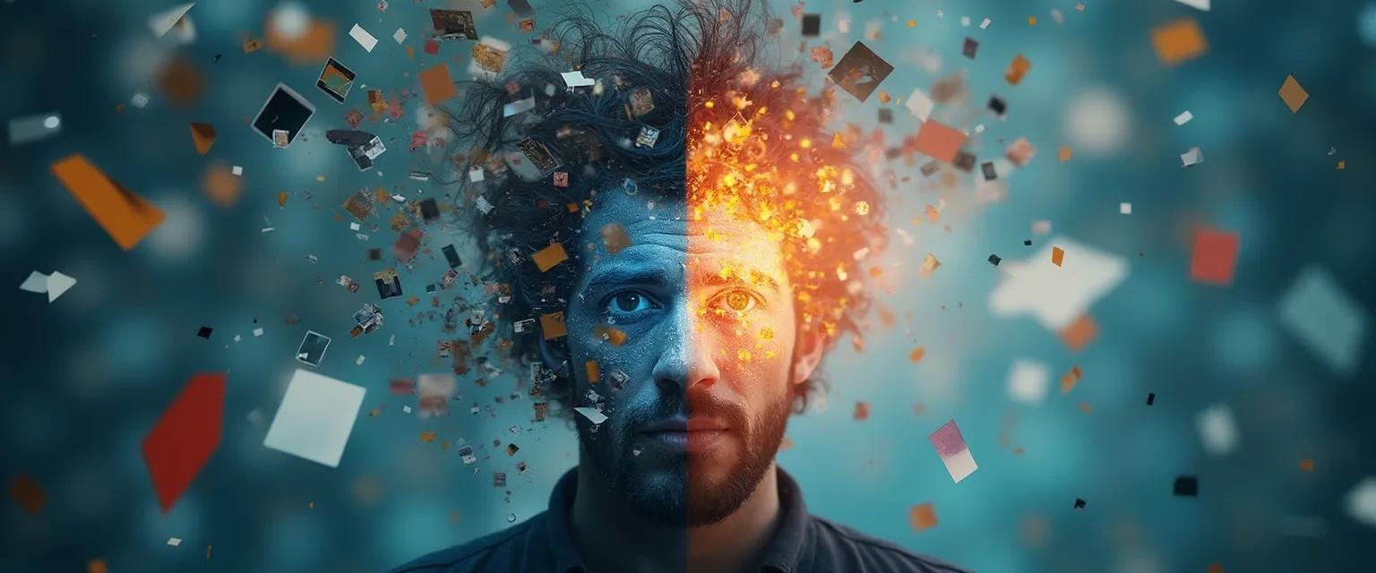 Person avoiding tasks, illustrating emotional avoidance and procrastination feelings in a cluttered workspace