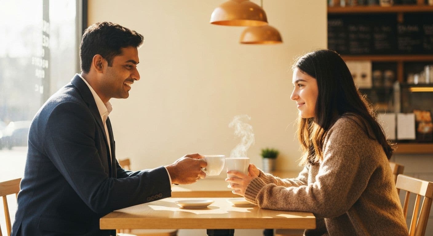 Friends discussing external self-awareness and sharing honest feedback for personal growth