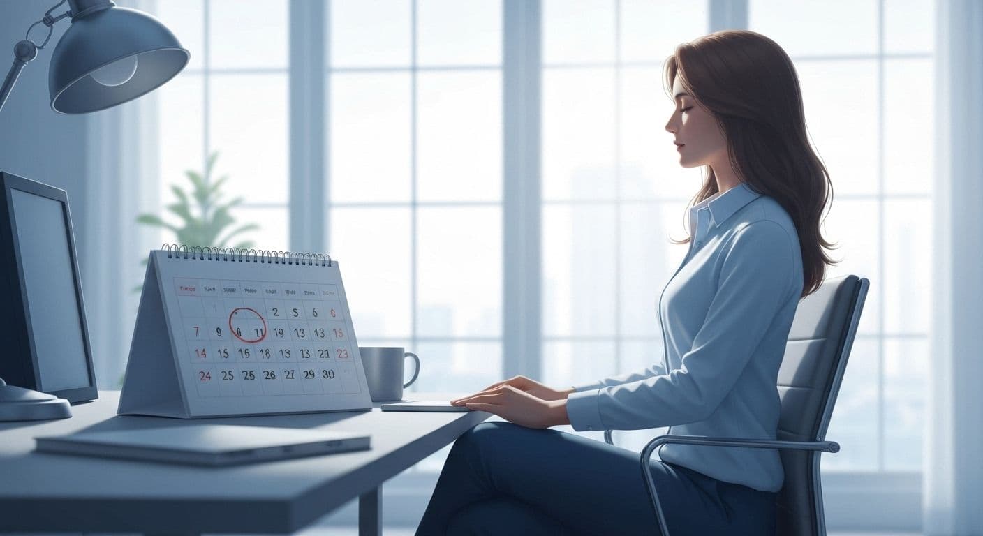 Professional enjoying peaceful quarterly mindfulness day retreat for burnout prevention and stress relief