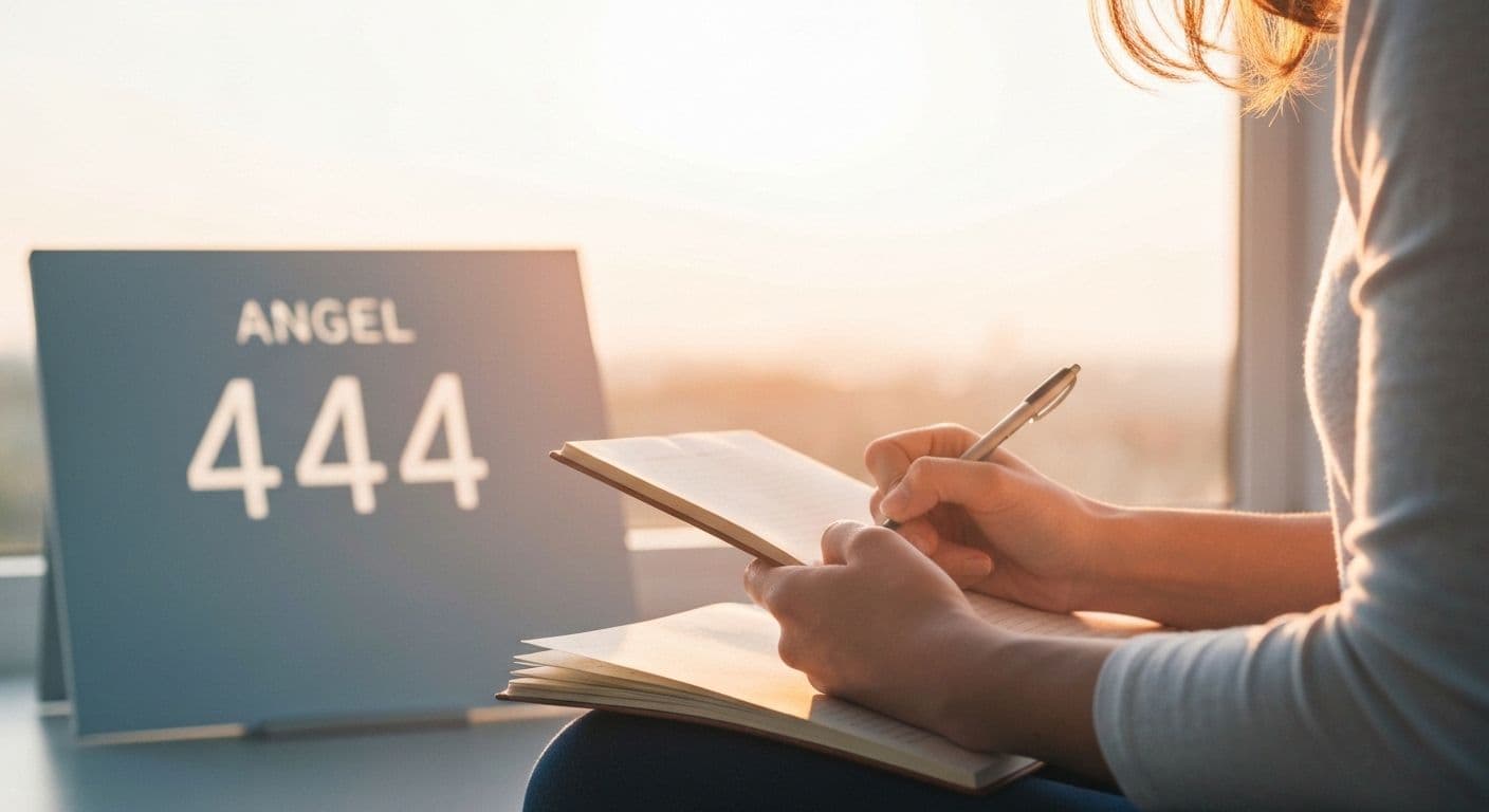 Person using 444 after a breakup as a mindfulness anchor for emotional healing