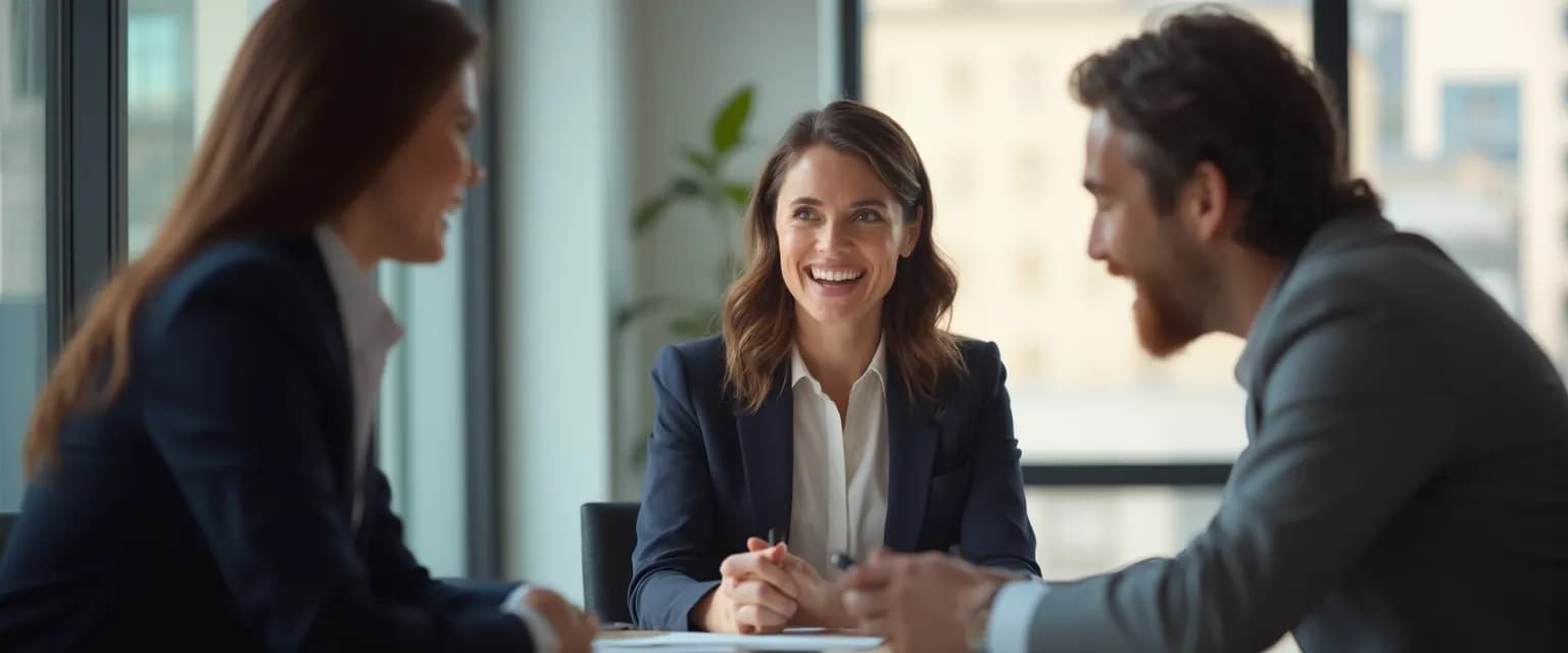 Professional with high emotional IQ successfully navigating workplace conflicts