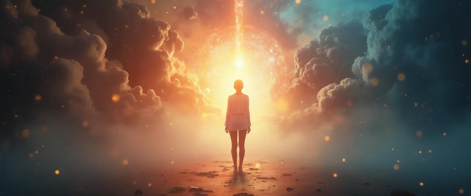 Person accessing alpha state of mind using quick technique without meditation