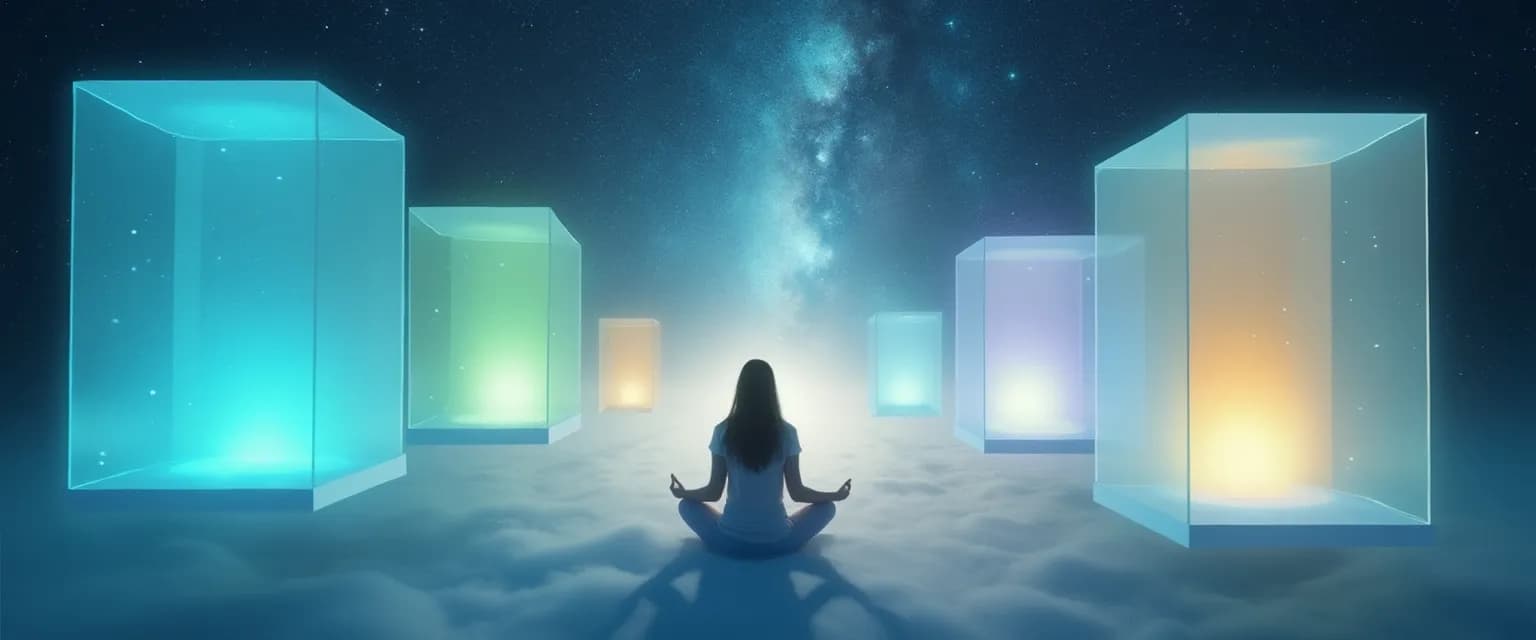 Visualization of a personal mind space clinic with different rooms for emotional wellbeing