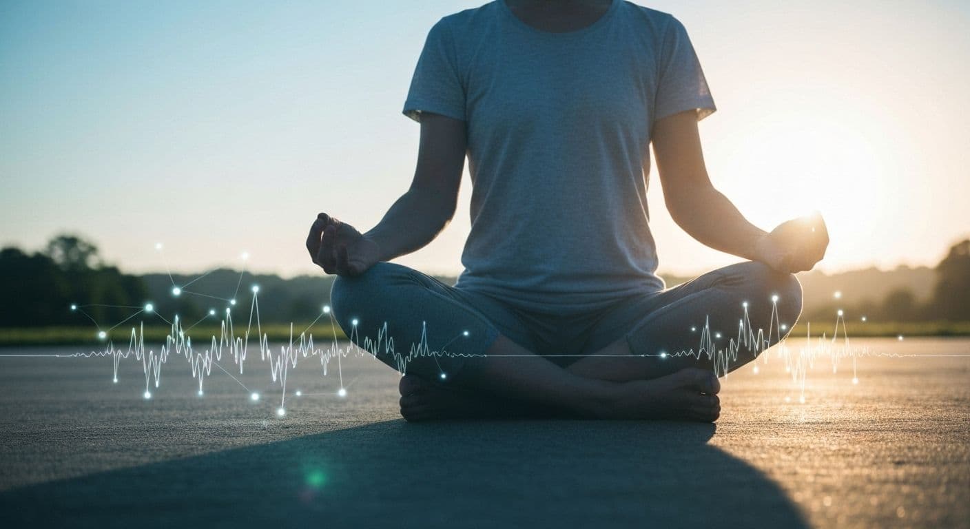 Person practicing mindful breathing exercises to train their conscious mind and improve mental clarity